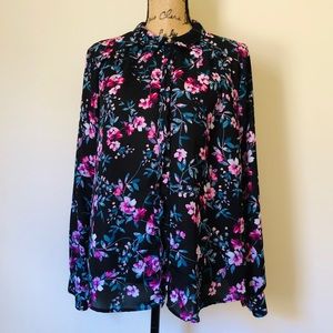 ELLE Floral Career Blouse XL